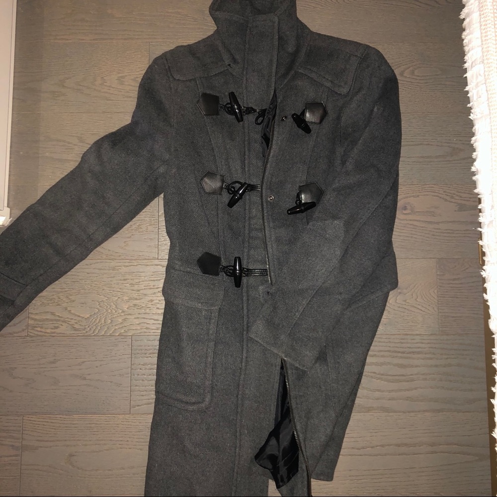Grey peacoat